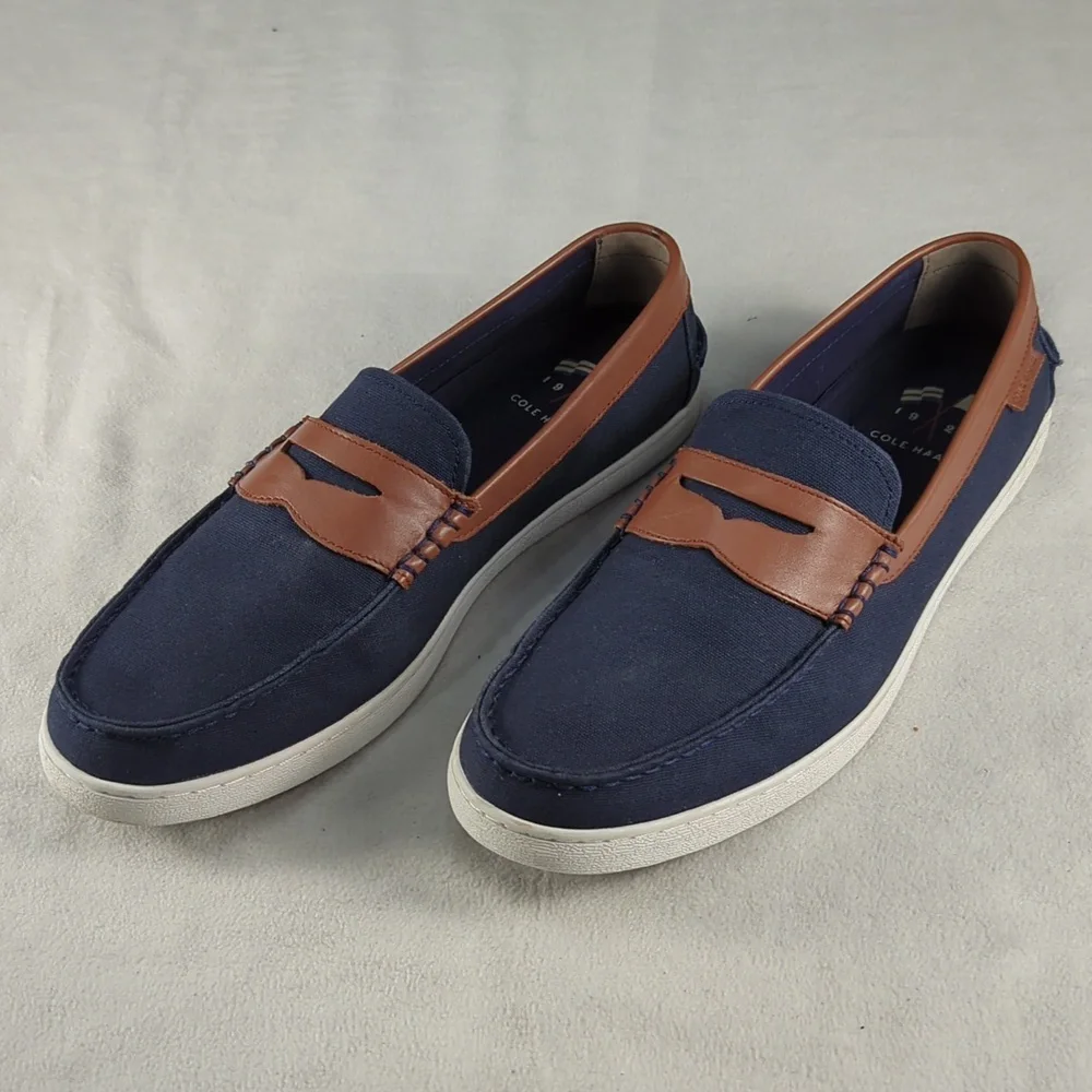 Cole Haan Nantucket Loafer II Navy Handstain Mens Size 13 With Box‎